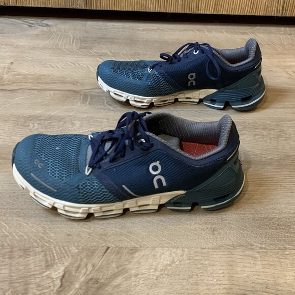 On Cloudflyer Athletic Running Shoes Sneakers Women's Size 7 Storm Blue/White - Picture 1 of 8